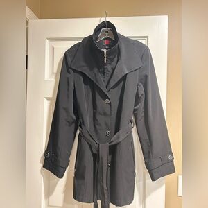 Gallery Women's Black Trench Coat